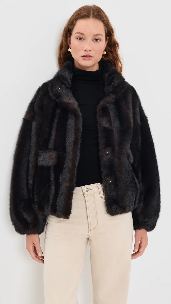 Iris Shaved Mink Bomber Jacket