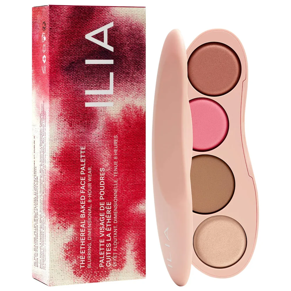 The Ethereal Baked Face Palette - Bronzer, Highlighter & Blush With 8-Hour Wear in Botanical Blur