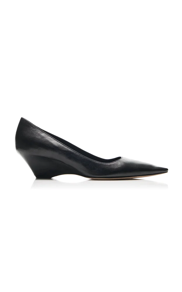 Liisa Leather Wedge Pumps