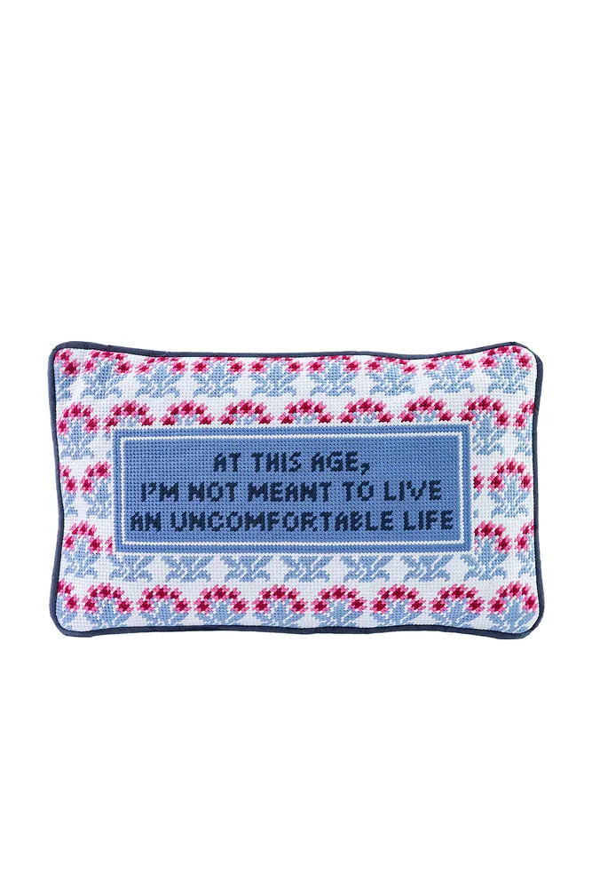Uncomfortable Life Needlepoint Pillow