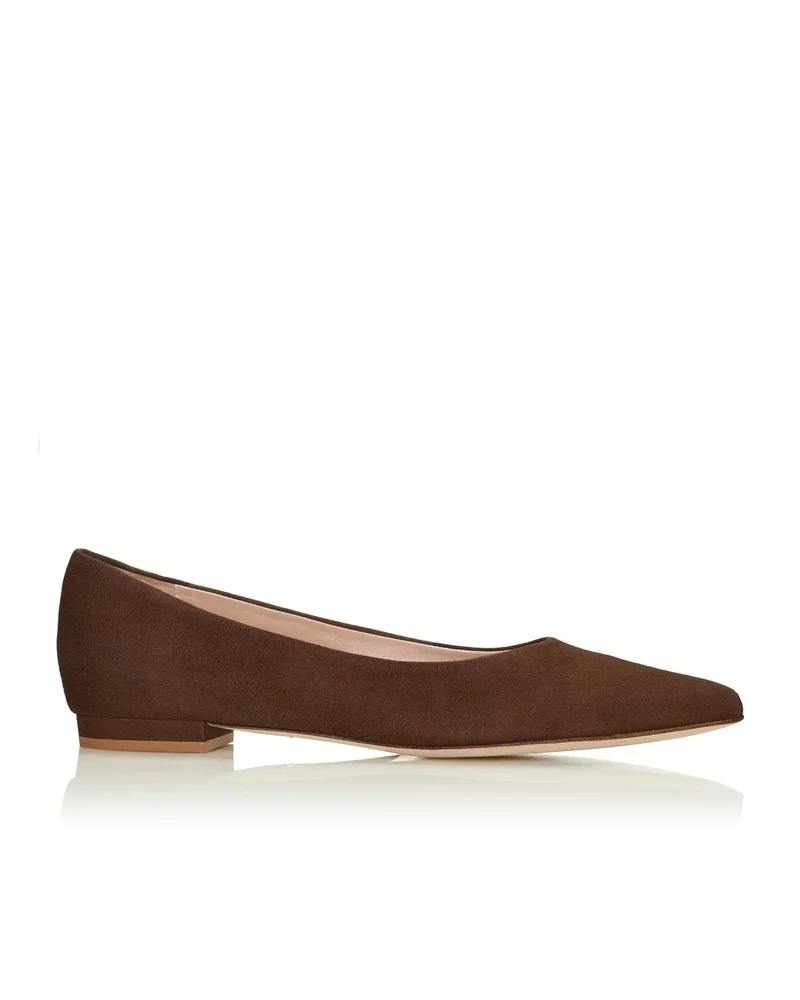 Lulu Chocolate Suede Flat