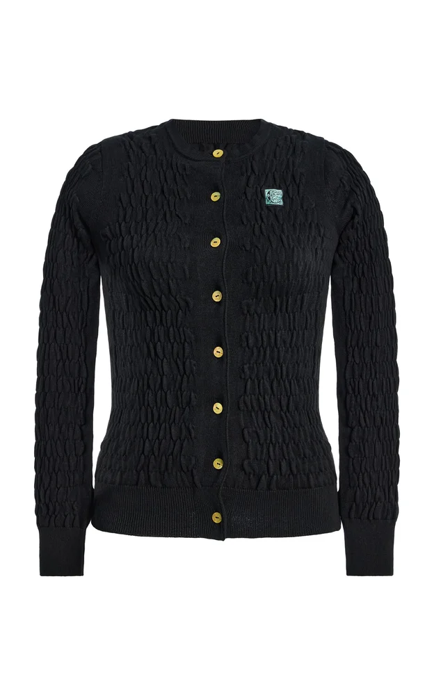 Exclusive Shirred Knit Cotton-Cashmere Cardigan