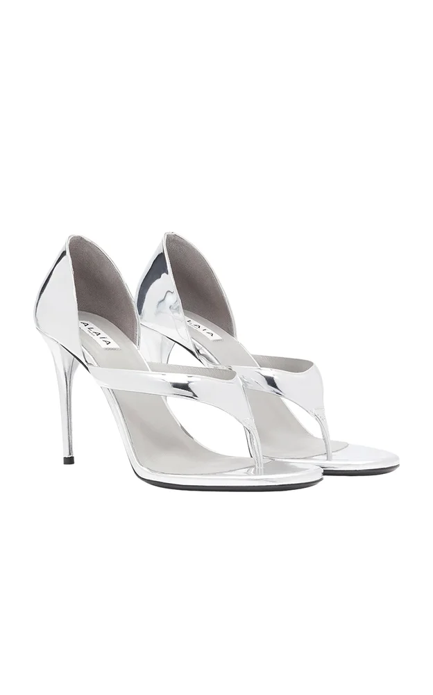 Infradito Metallic Leather Sandals
