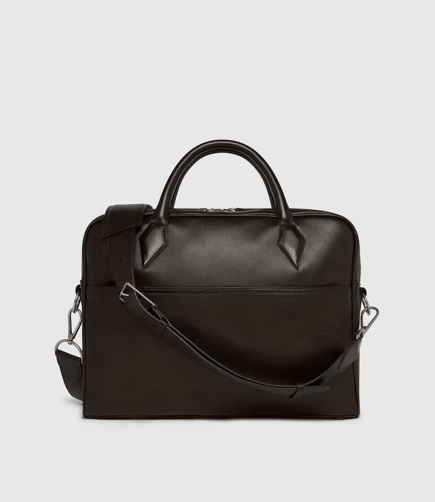 Closer Slim Briefcase in Cacao