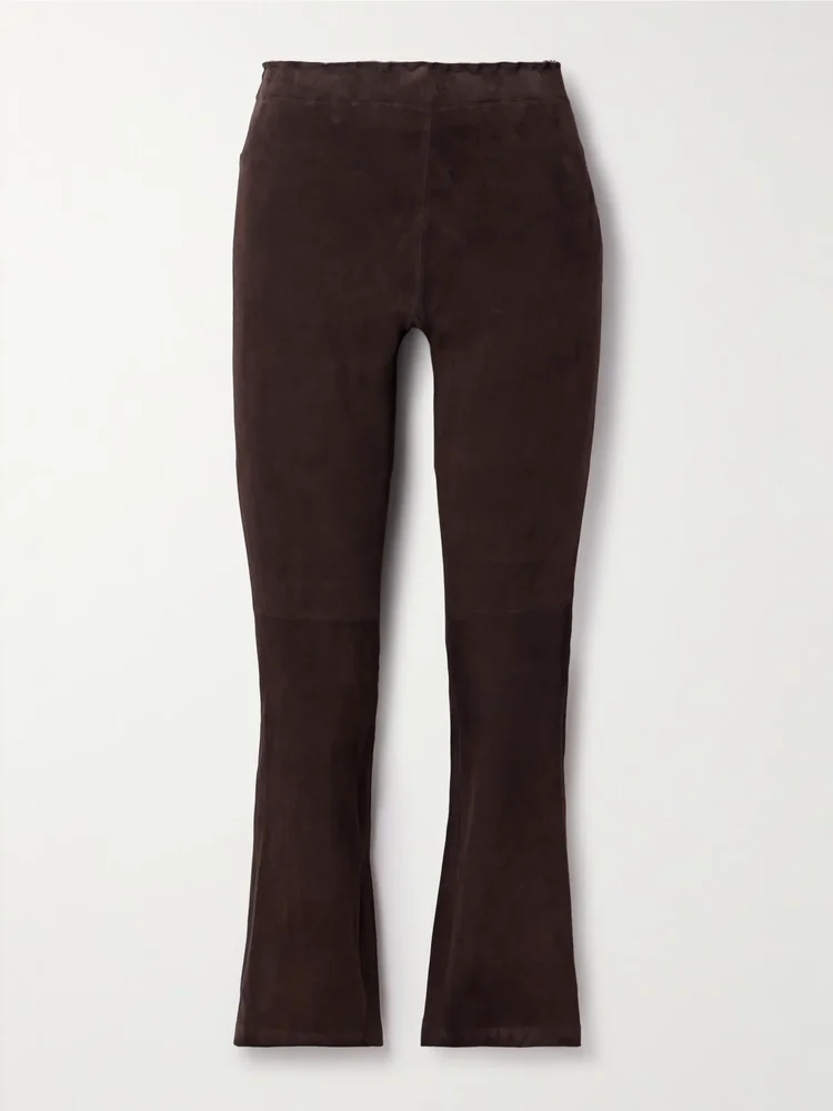JP Twenty cropped suede flared leggings