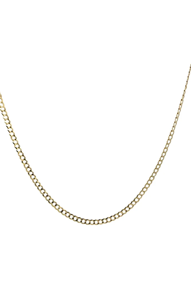 10K Yellow Gold Curb Link Necklace 3.6mm