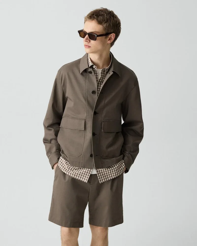 Button-Up Jacket in Moonsoft Cotton
