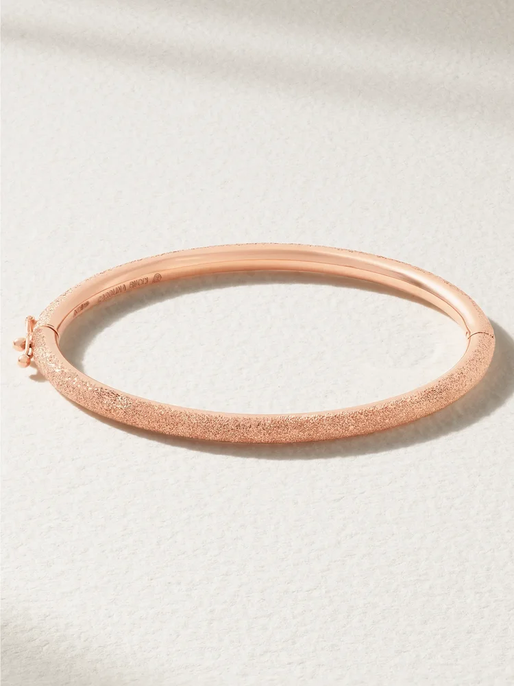 Florentine Finish 18-karat rose gold bangle