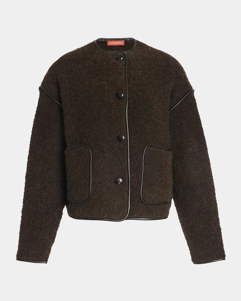 Irving Single-Breasted Alpaca Boucle Jacket