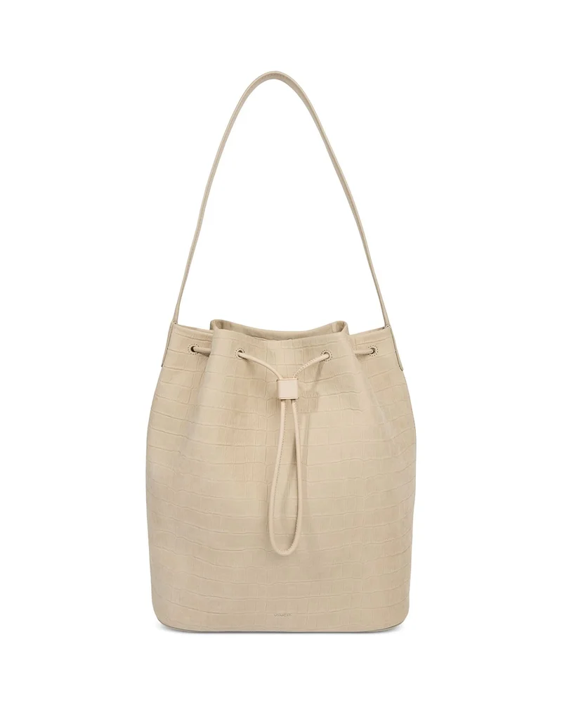 Sarai Embossed Leather Bucket Bag