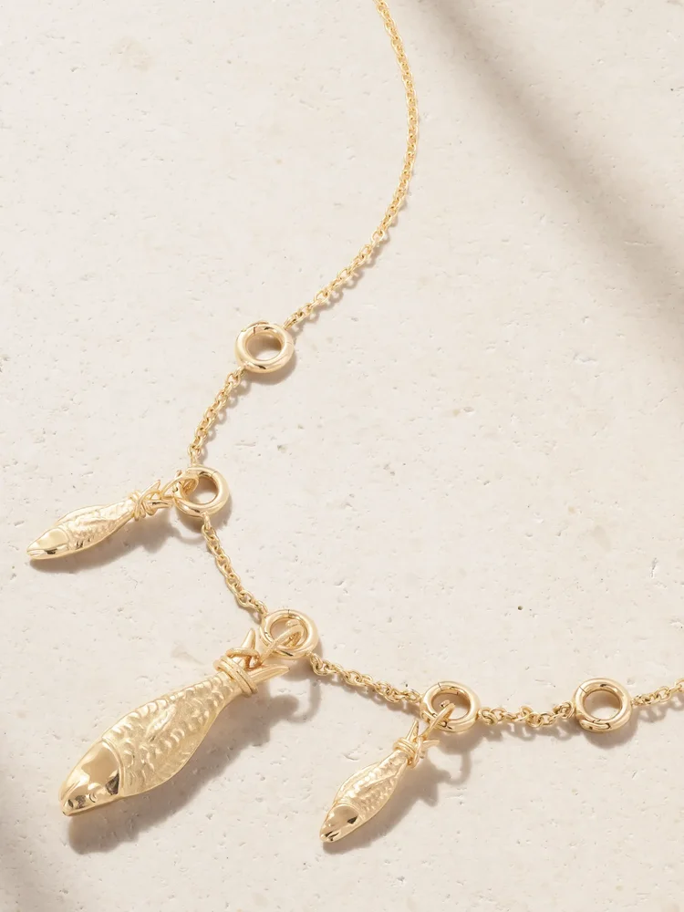 Young Fish 18-karat gold necklace