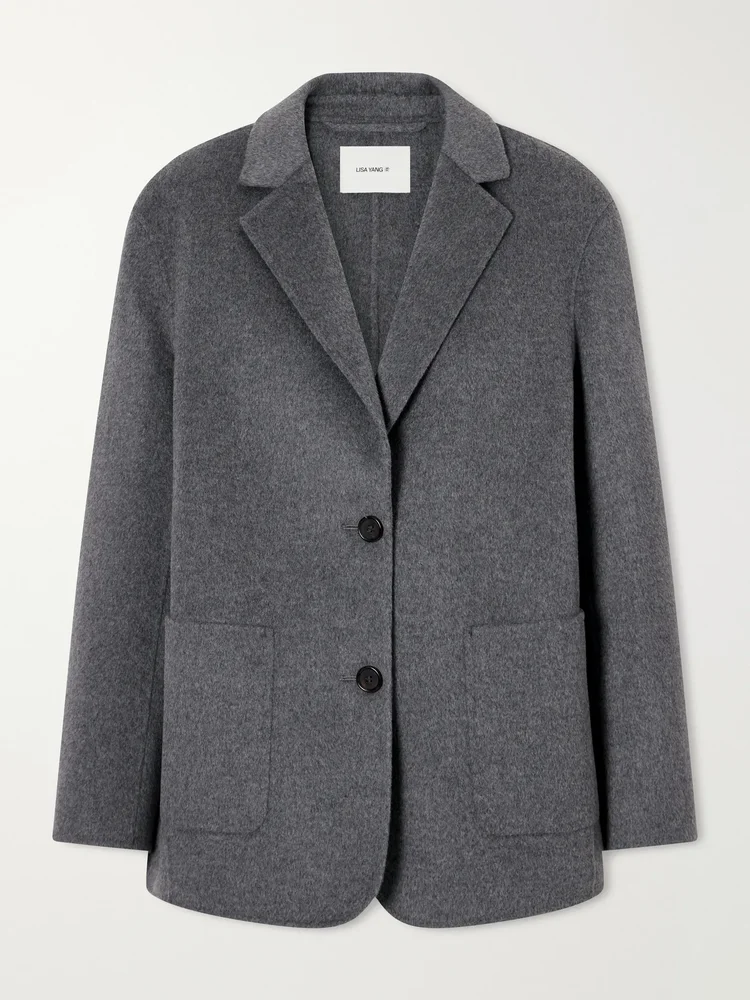 Double-faced wool and cashmere-blend blazer
