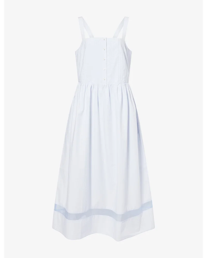 Sway Button-Front Cotton-Poplin Maxi Dress