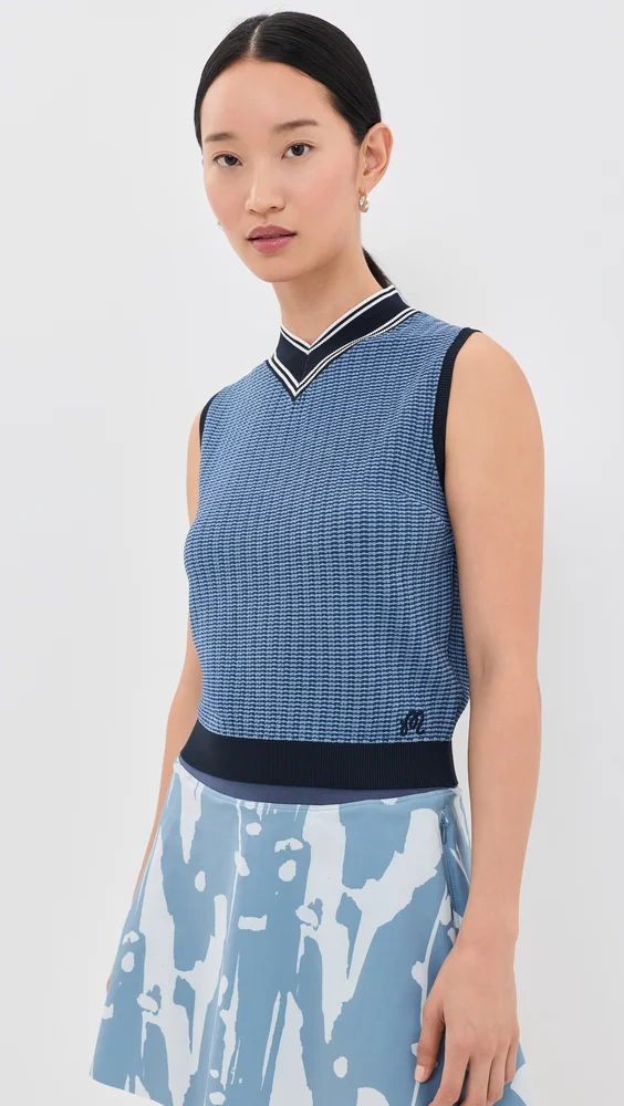 Ami Mock Neck Sweater Vest