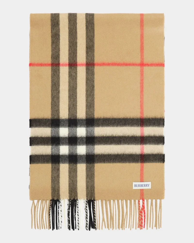 Crystal-Embellished Check Cashmere Scarf