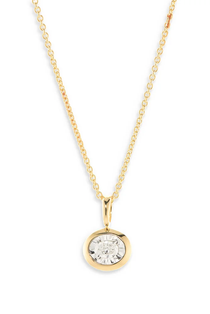 Lab Grown Diamond Oval Pendant Necklace