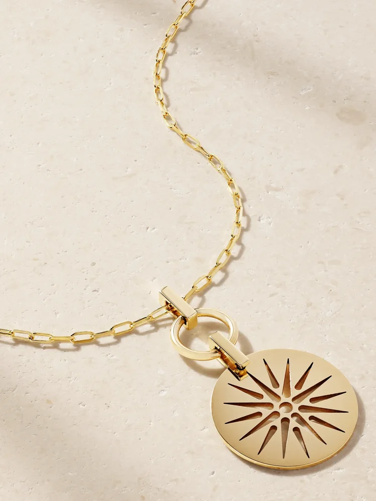 Vergina Sun Nomad 14-karat gold pendant necklace
