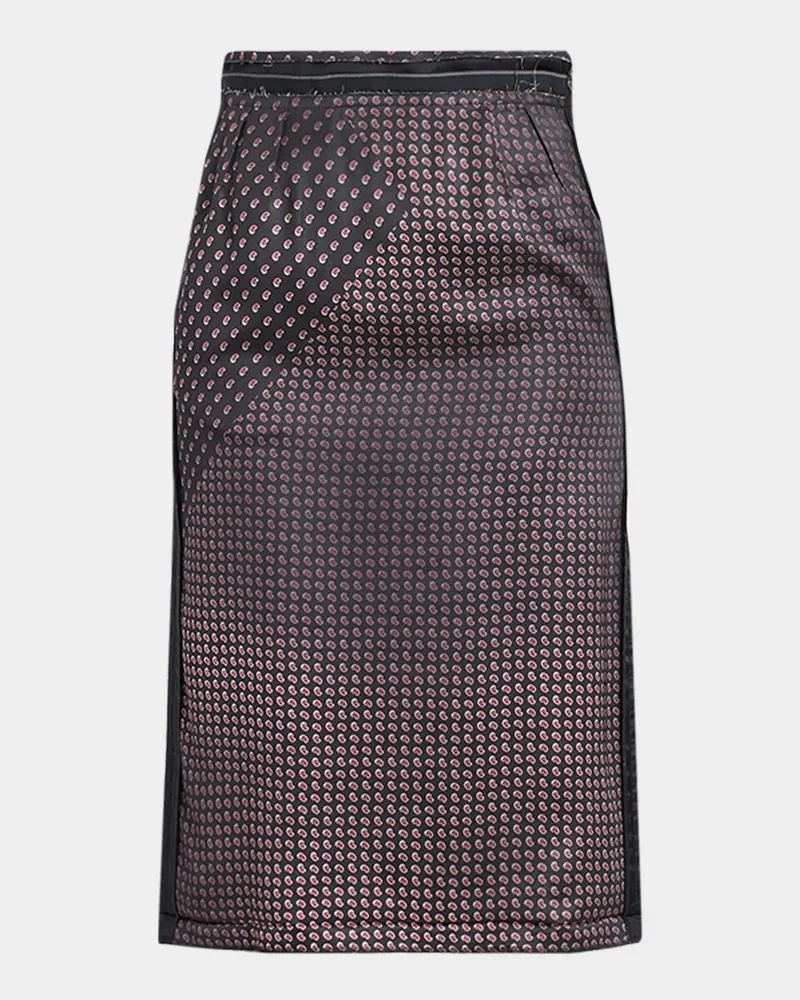 Paisley Pencil Midi Skirt