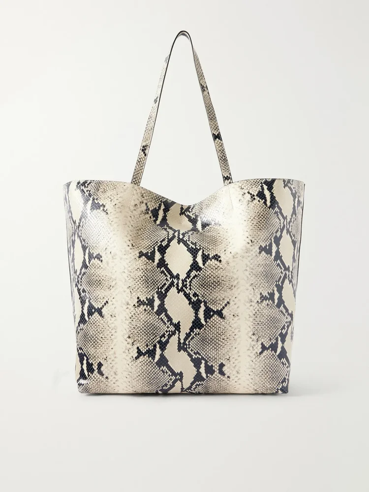 Roam snake-effect leather tote