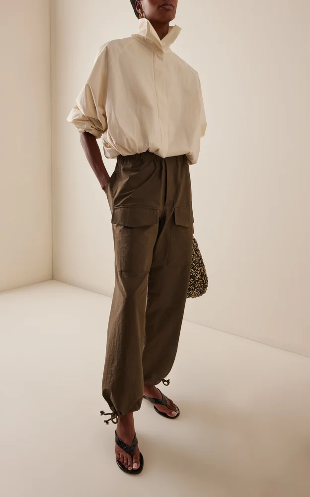 Cotton Parachute Track Pants