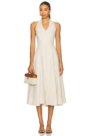 Uma Linen Midi Dress