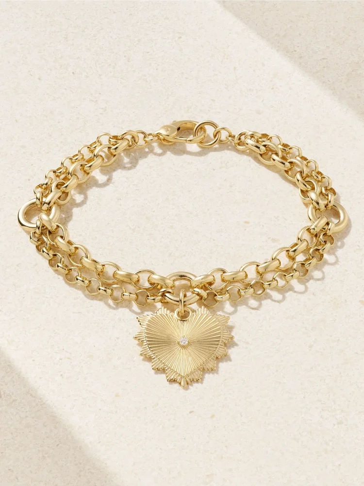 True Love 18-karat gold diamond bracelet