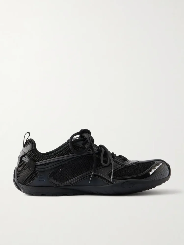 Radar Leather-Trimmed Mesh Sneakers