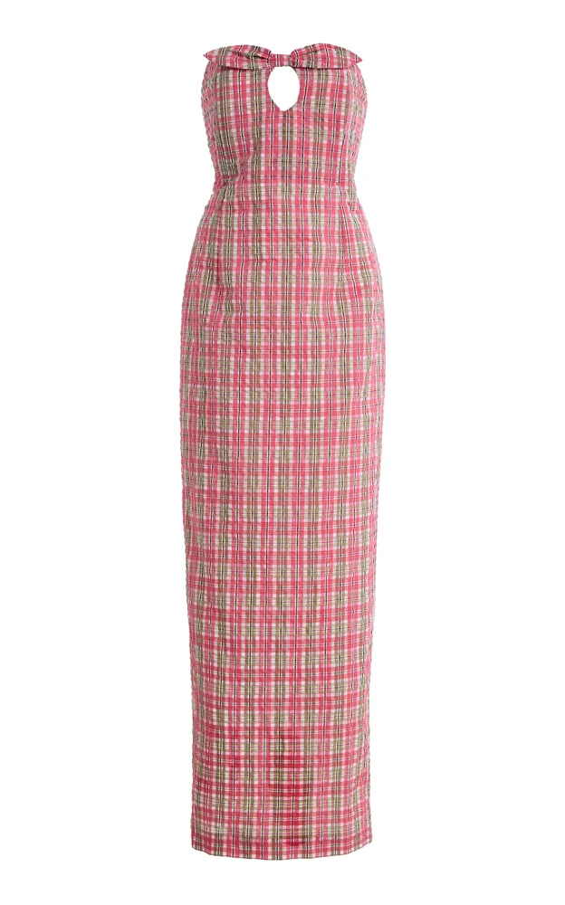 Exclusive Charlotte Checked Seersucker Dress