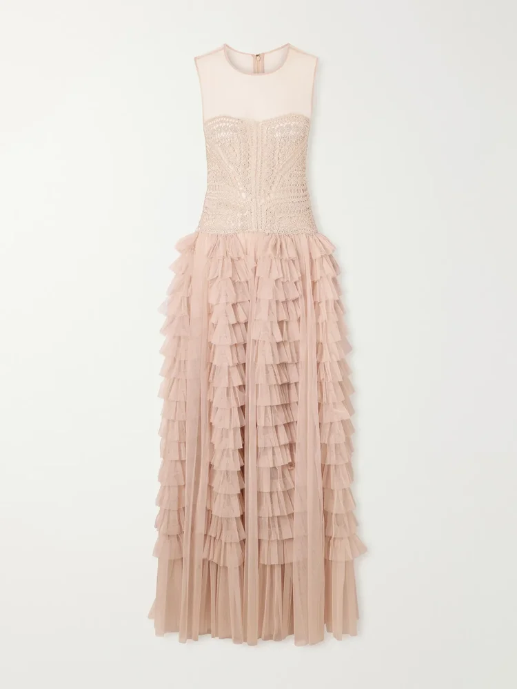 orla crochet and tulle gown