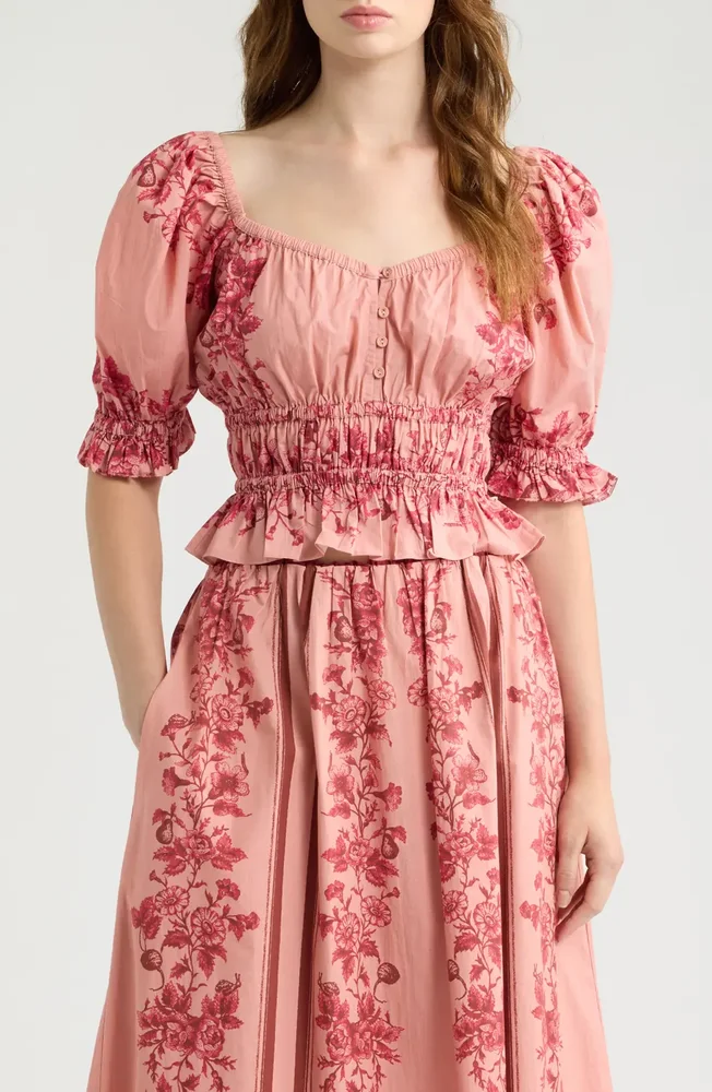 Rebecca Puffed Sleeve Organic Cotton Top
