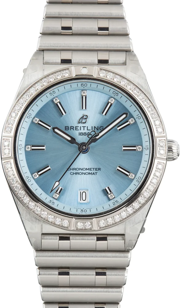 Pre-Owned Chronomat Automatic 36 Ice Blue Diamond Dial