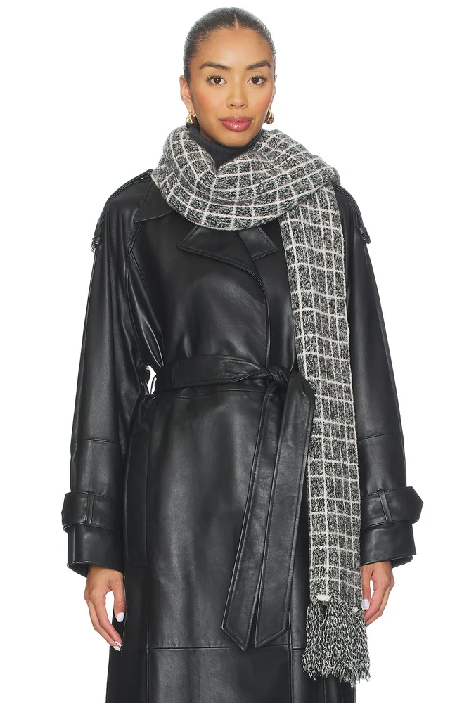 Lindsey Check Knit Scarf