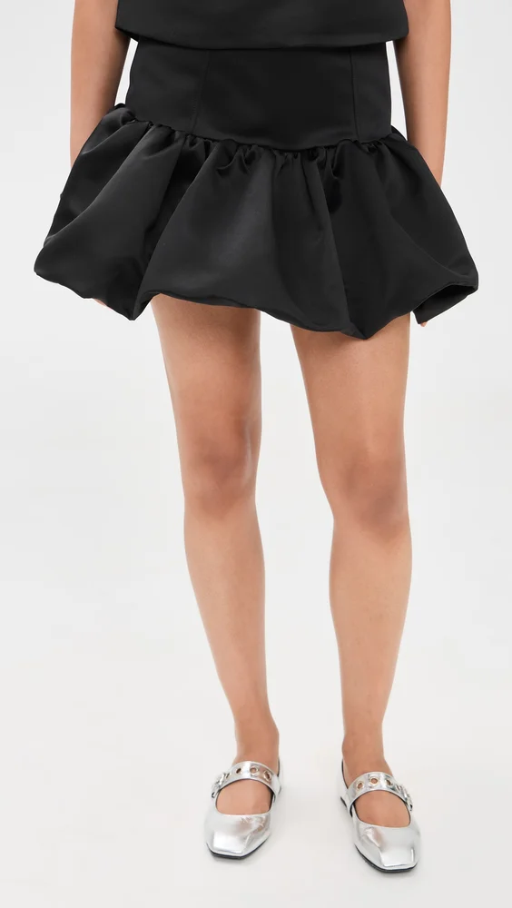 Duchesse Satin Bubble Miniskirt