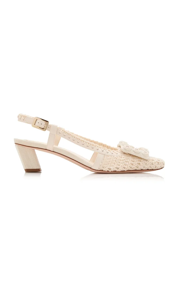 Belle Vivier Crocheted Pumps