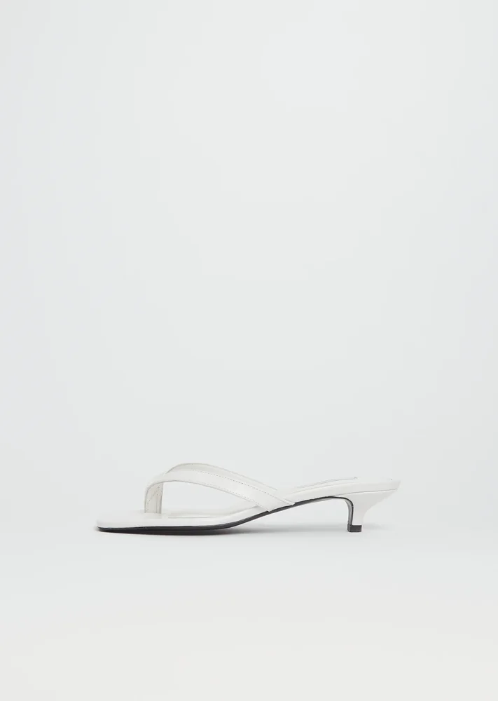 Croco-Embossed Heeled Sandal