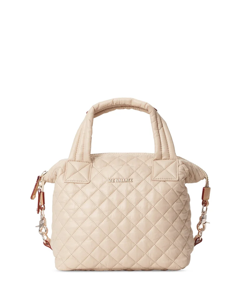 Small Quilted Nylon Sutton Deluxe Top Handle Bag