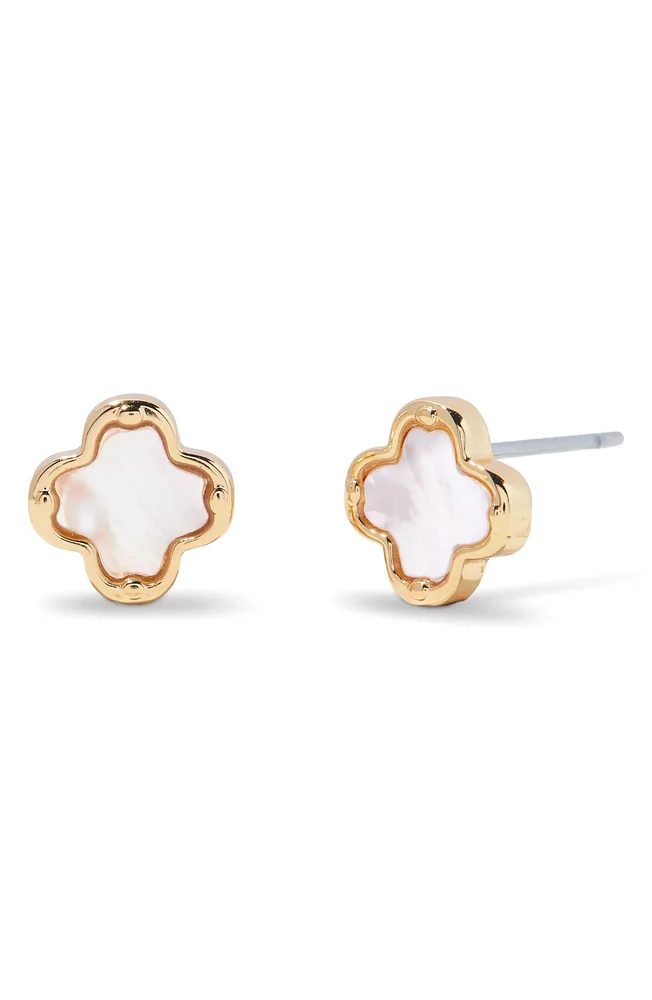 Chatham Clover Mother-of-Pearl Stud Earrings