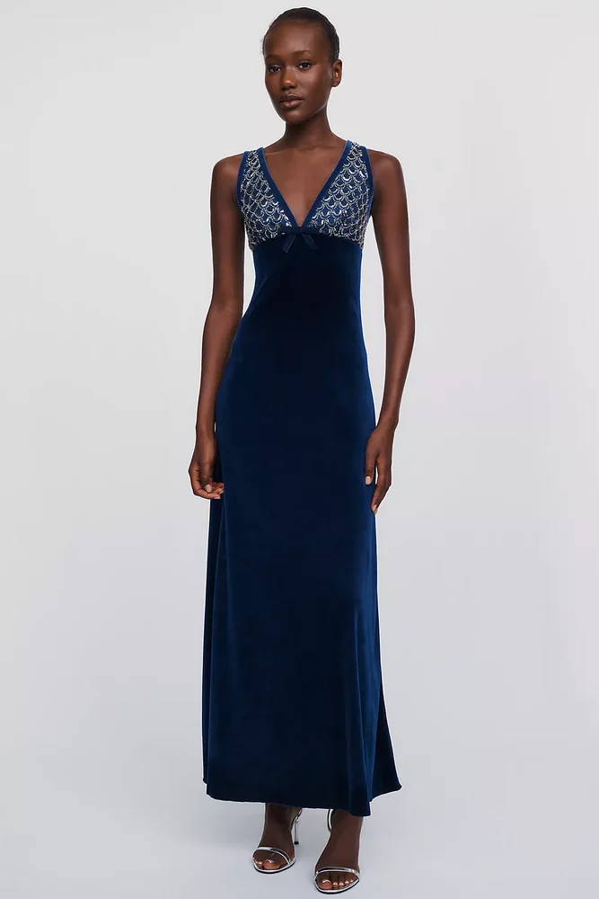 Serefina Velvet Midi Dress