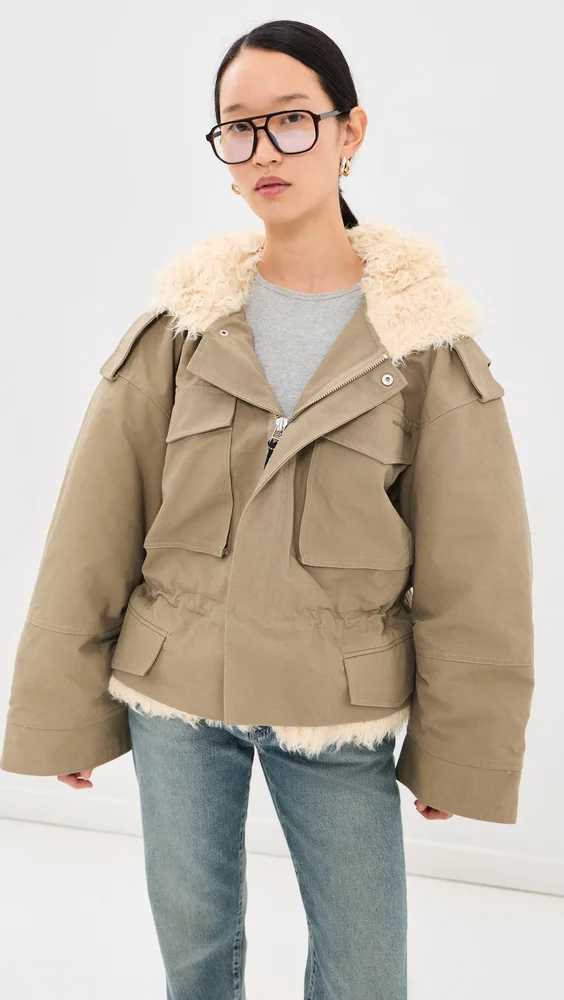 Cropped Cargo Parka