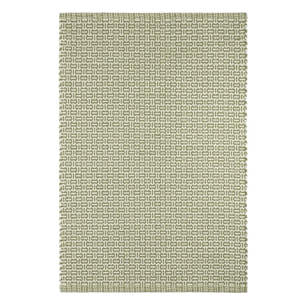 Miss Muffet Handwoven Cotton Rug in Olive