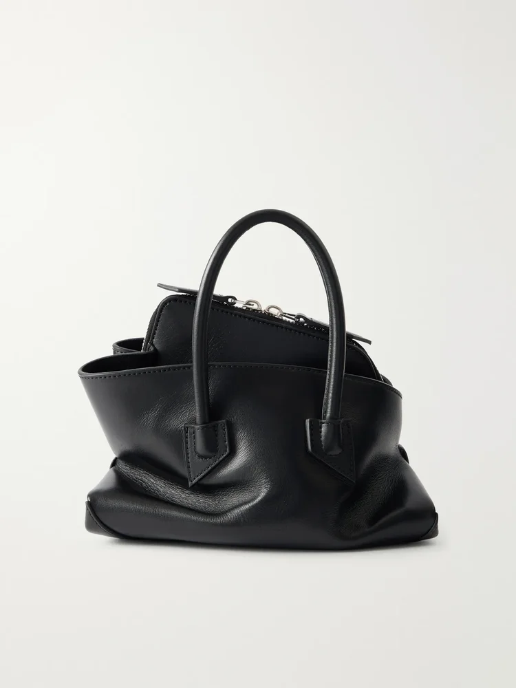 La Passeggiata mini asymmetric leather top-handle bag