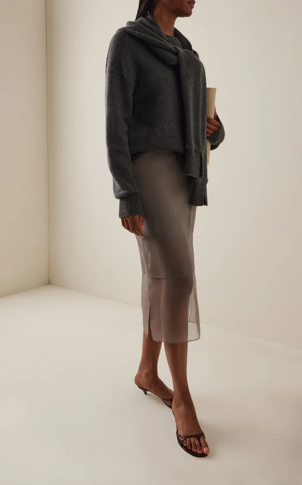 Shrug Cashmere Crewneck Sweater