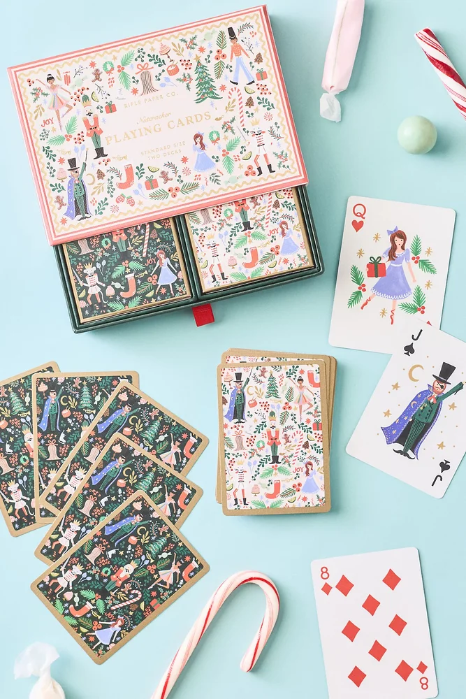 Holly Jolly Nutcracker Playing Cards, Set of 2