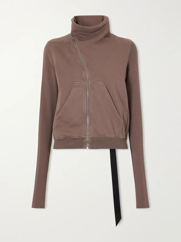 DRKSHDW cotton-jersey zip-up cardigan