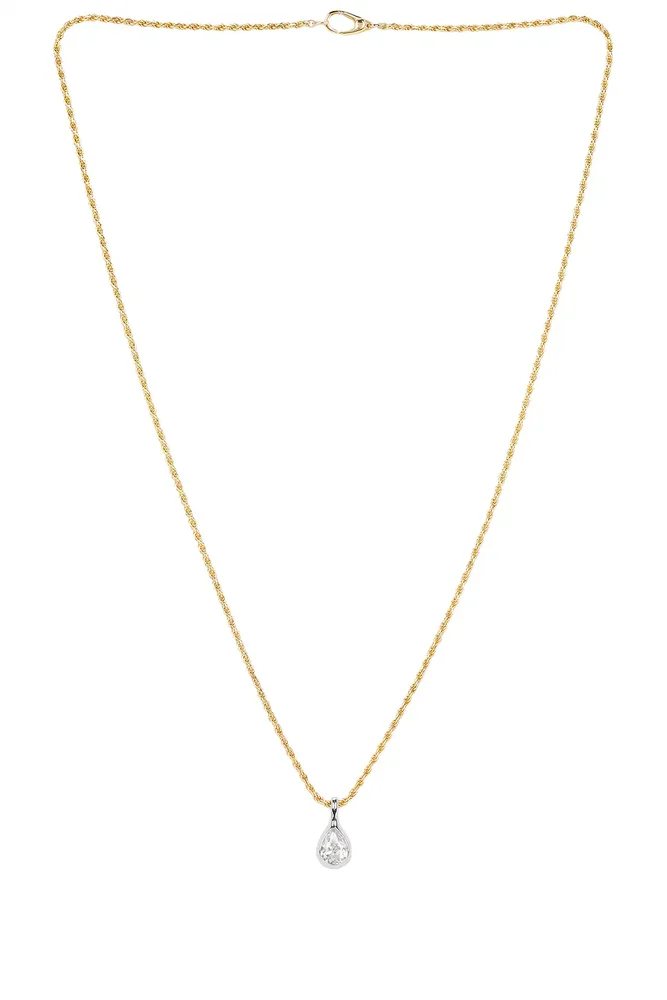 Pear Diamond Chain Necklace