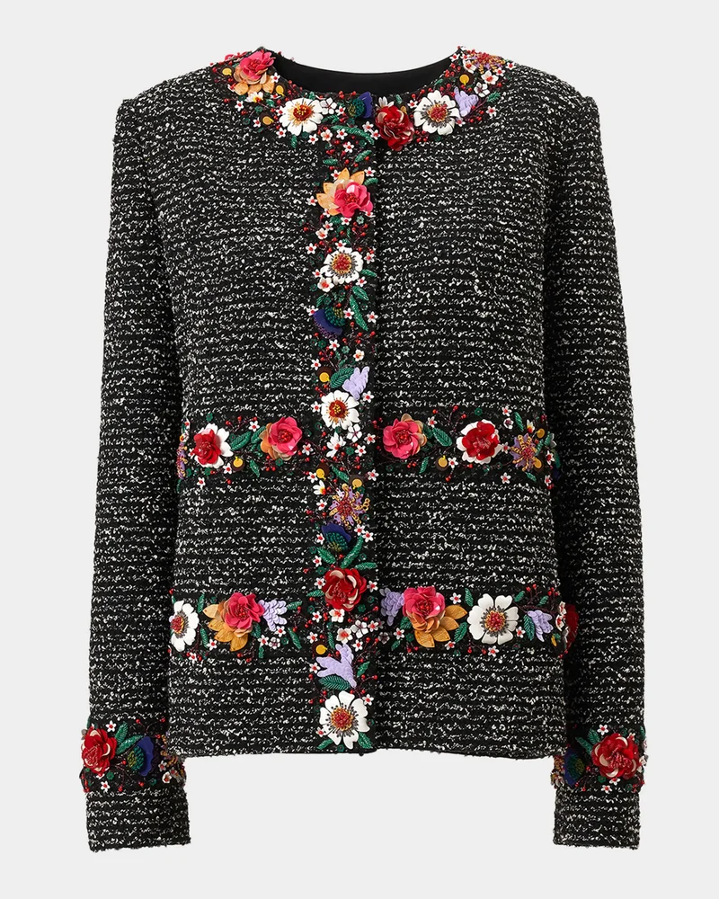 Embroidered Tweed Jacket