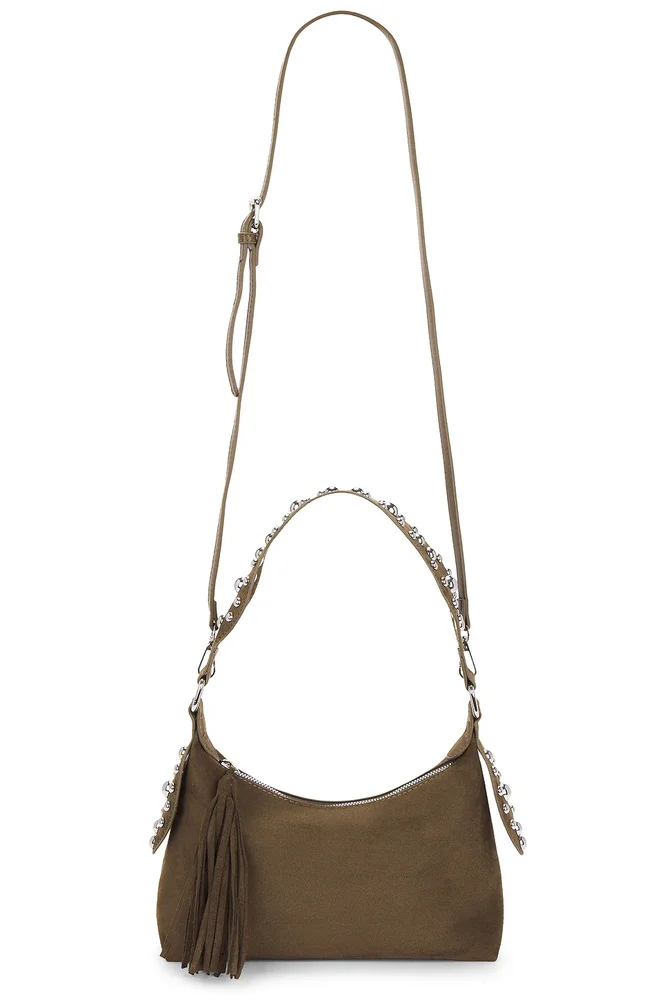 Studded Fringe Shoulder Bag