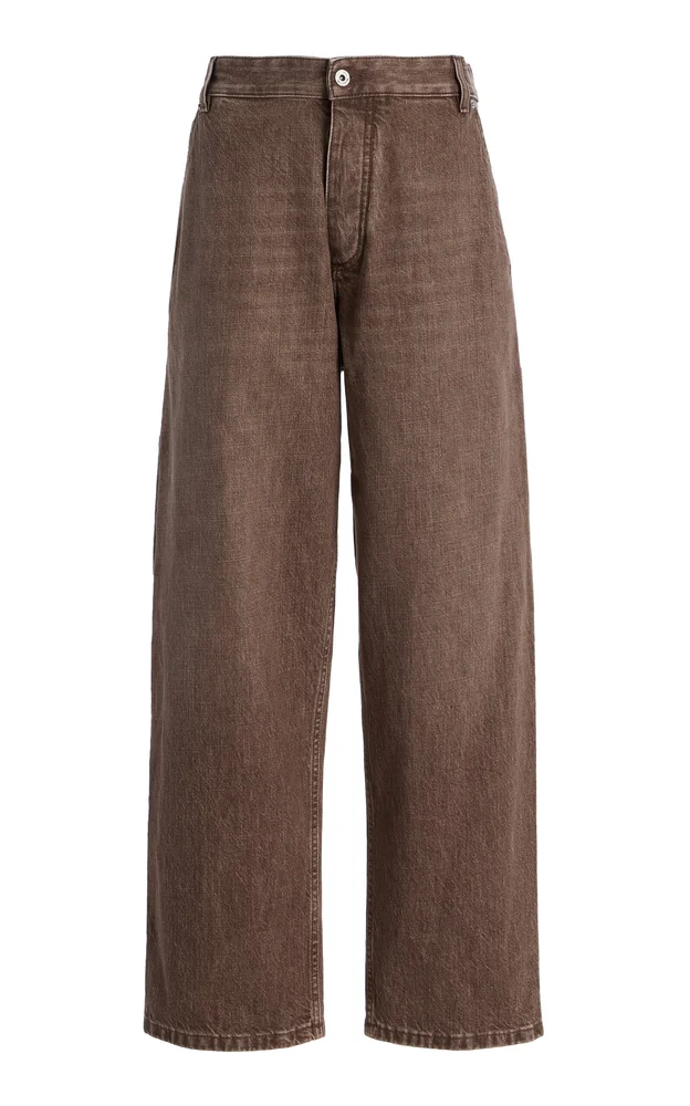 Washed Cotton Cargo Jeans