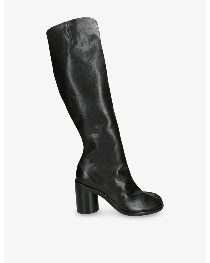 Tabi Leather Heeled Knee-High Boots