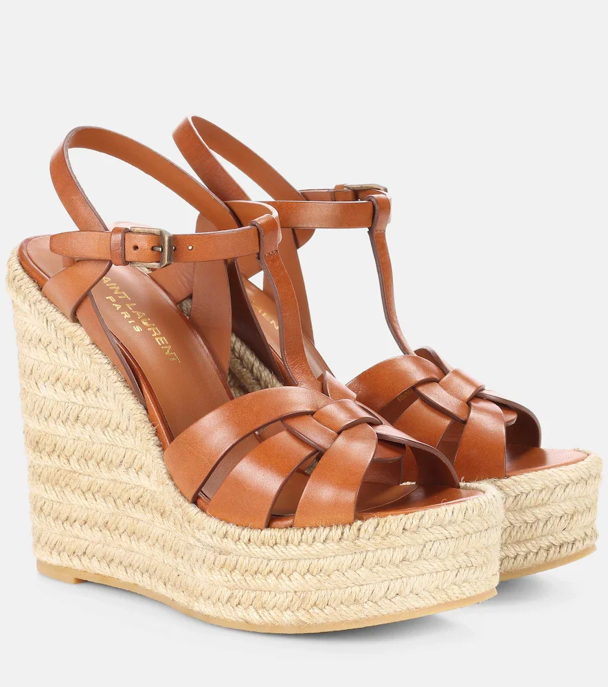 Tribute 130 leather espadrilles in Brown